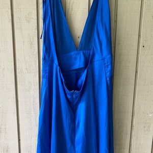 Forever 21 Bright Blue Halter Backless Mini Dress NEW WITH TAGS Size Large